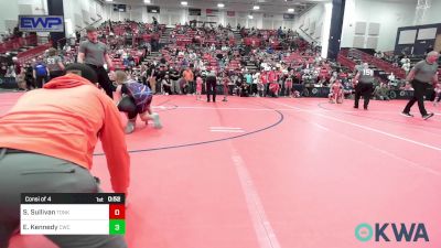 80 lbs Consi Of 4 - Sammi Sullivan, Tonkawa Takedown Club vs Ella Kennedy, Cowboy Wrestling Club