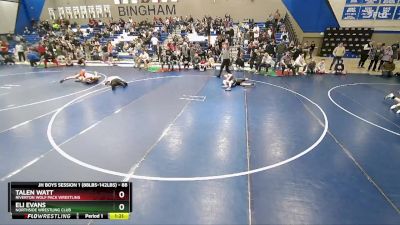 88 lbs Cons. Round 3 - Talen Watt, Riverton Wolf Pack Wrestling vs Eli Evans, Northside Wrestling Club