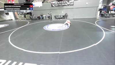 65 kg 3rd Place Match - Brayden Schumann vs Jonathan Woods, Scotsmen Wrestling Club