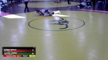 165 lbs Round 3 (8 Team) - Oliver Larsen, Snow Canyon vs Kyden Cefalo, Box Elder