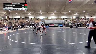 Girls 120 lbs Semifinal - Olivia Johnson, Summit High School vs Jaden Evans, Alvin C. York Institute