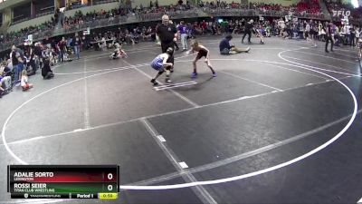 65 lbs Cons. Round 2 - Adalie Sorto, Lexington vs Rossi Seier, Titan Club Wrestling