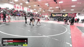 190 lbs Champ. Round 3 - Daniela Tapia, Paramount vs Alexis Llamas, Elsinore