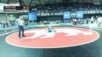 Girls 3A 140 lbs Quarterfinal - Micayla Yates, Sedro-Woolley (Girls) vs Julianna Jones, Mountain View (Girls)