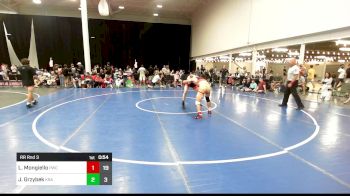 140 lbs Rr Rnd 3 - Leo Mongiello, Prime Wrestling Club Black vs Jacob Grzybek, Kraken White