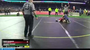 Girls - 115 lbs Semifinal - Faith Burgess, Grand Blanc HS vs Kendra Vickory, Goodrich HS