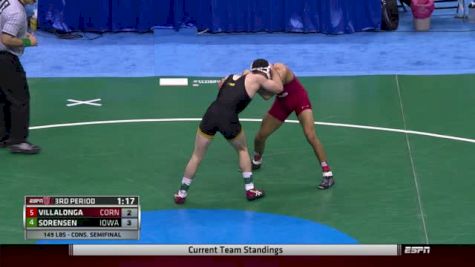 149 c, Brandon Sorenson, Iowa  vs Chris Villalonga, Cornell