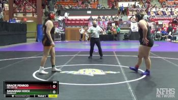 235 lbs Cons. Round 1 - Gracie Penrod, Hill City HS vs Savannah Koch, Humboldt