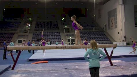 Ragan Smith Beam Routine with Standing Pike Full! - Day 1 Training - Jesolo 2015