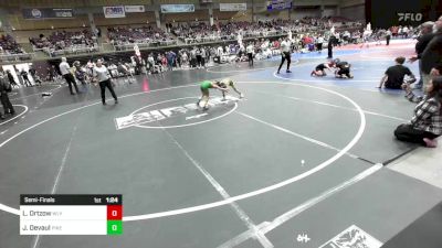 53 lbs Semifinal - Levi Ortzow, WLV Junior Wrestling vs Jaxon Devaul, Pikes Peak Warriors