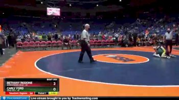125 lbs Cons. Round 3 - Bethany Regione, Schaumburg (H.S.) vs Carly Ford, Coal City