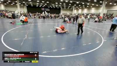 150 lbs Champ. Round 3 - Niko Valenzuela, Orange County RTC vs Braeden Halverson, MATPAC Wrestling Club