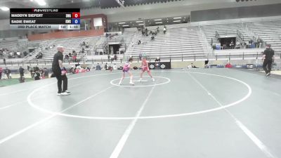 65.3-68.7 lbs 3rd Place Match - Maddyn Siefert, Sarbacker Wrestling Academy vs Sadie Sweat, Kalispell Wrestling Club