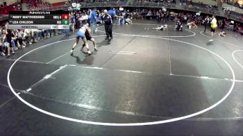 89 lbs Semifinal - Remy Matthiessen, Hawks Wrestling Club (Lincoln) - Girls vs Lea Chilson, NGSE