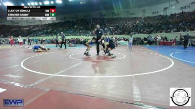 130 lbs Consi Of 16 #1 - Clayton Eudaily, Tonkawa vs Stryker Sandy, Gore Public Schools