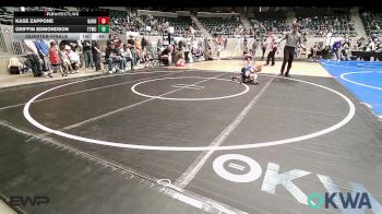43 lbs Quarterfinal - Kase Zappone, Barnsdall Youth Wrestling vs Griffin Edmondson, Team Tulsa Wrestling Club