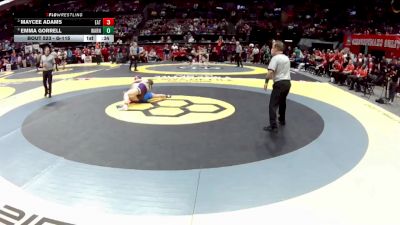 G-115 lbs 5th Place Match - Emma Gorrell, G-Warren vs Maycee Adams, G-Eaton