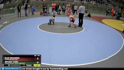 53 lbs Semifinal - Brysen Conn, Illinois Valley Youth Wrestlin vs Klay Richards, Silverton Mat Club