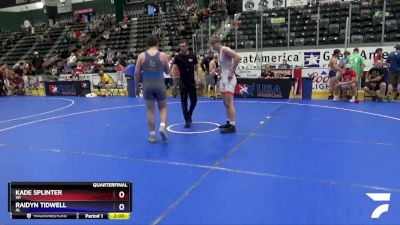 187 lbs Quarterfinal - Kade Splinter, WI vs Raidyn Tidwell, AL