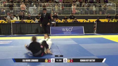 Lila Marie Lemanski vs Rowan Ivey Buttny 2025 Pan Kids Jiu-Jitsu IBJJF Championship