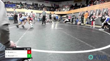 61 lbs 3rd Place - Kapri Bruens, Carl Albert vs Korey Maxwell, Choctaw Ironman Youth Wrestling