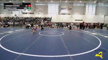 52 lbs Cons. Semi - Xzonnah Hawkins, Club Not Listed vs Daniella Dunn, Divas Of Destruction Wrestling Club