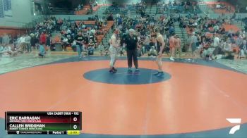 152 lbs Quarterfinal - Callen Bridgman, Rabbit Turner Wrestling vs Eric Barragan, Ground Zero Wrestling