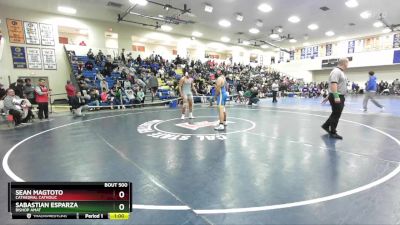 190 lbs Cons. Round 4 - Sabastian Esparza, Bishop Amat vs Sean Magtoto, Cathedral Catholic