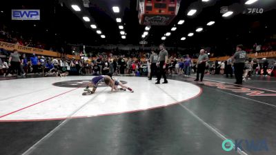 52 lbs Round Of 16 - Nash Leisinger, Choctaw Ironman Youth Wrestling vs Ivan Torres, Chickasha Youth Wrestling