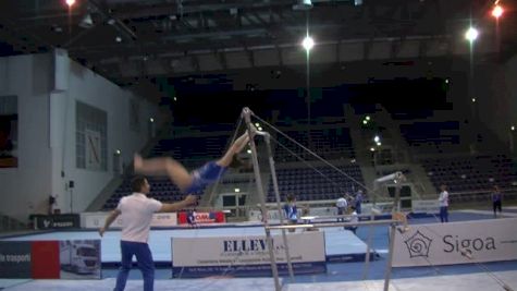 Carlotta Ferlito Bars Dismount, Day 4 Training - Jesolo 2015