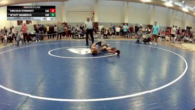 105 lbs Cons. Round 3 - Lincoln Straight, Warrior Wrestling Club vs Wyatt Manbeck, Noke Wrestling RTC