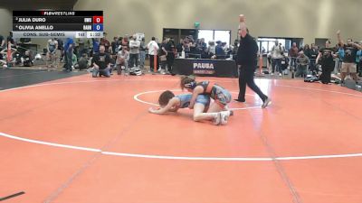 110 lbs Cons. Sub-semis - Julia Duro, Hammer Wrestling Club vs Olivia Anello, Barn Brothers