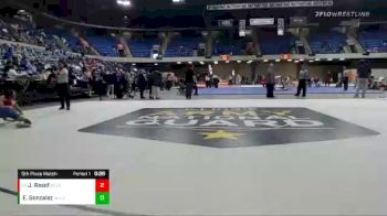 113 lbs 5th Place Match - Jordan Rasof, Deerfield vs Elias Gonzalez, Waubonsie Valley