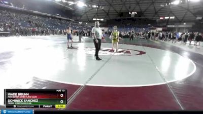 92 lbs Semifinal - Wade Bruhn, Mat Demon Wrestling Club vs Dominick Sanchez, Forks Wrestling Club