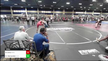 120 lbs Consi Of 8 #1 - Ricky Ortiz, Brawley Union HS vs Hector Hernandez, Hesperia WC