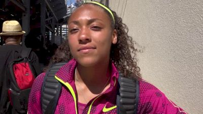 Kaylin Whitney after pro debut at TX Relays
