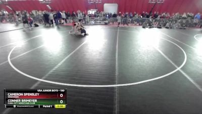 150 lbs Cons. Round 2 - Cameron Spensley, Wisconsin vs Conner Brimeyer, Cuba City Wrestling Club