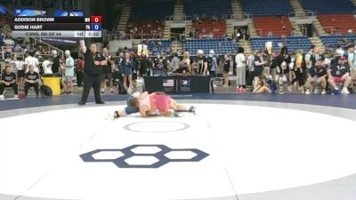 135 lbs Cons. Rd Of 64 - Addison Brown, Missouri vs Godie Hart, Pennsylvania