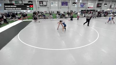 Junior Girls - 100 lbs 5th Place Match - Evangeline Monge, Tennessee vs Tayler Brown, Team Idaho Wrestling Club