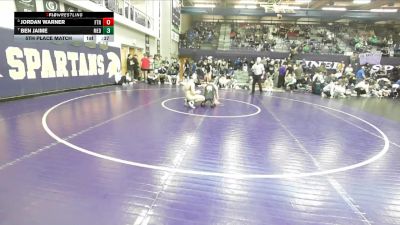 138 lbs 5th Place Match - Jordan Warner, Frenchtown vs Ben Jaime, Mead