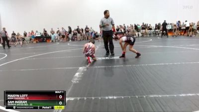 80 lbs Semis (4 Team) - Maisyn Lott, Bison Takedown vs Sam Ingram, Georgia United Red