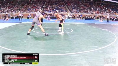 D2-150 lbs Cons. Round 1 - Ayden Tatum, St Mary Preparatory HS (Orchard Lake) vs Evan Harper, Three Rivers HS