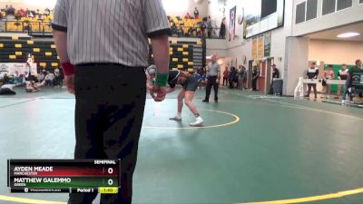 157 lbs Semifinal - Ayden Meade, MANCHESTER vs Matthew Galemmo, GREEN