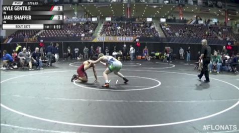 170lbs Quarter-finals Kyle Gentile (PA) vs. Jake Shaffer (PA)