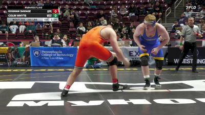 285 lbs Quarterfinal - Eoghan Savage, Upper Dauphin vs Colin Whyte, West Greene