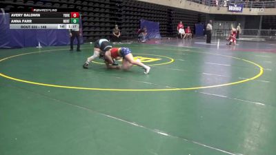 148 lbs 3rd Place - Avery Baldwin, York vs Anna Farr, North East
