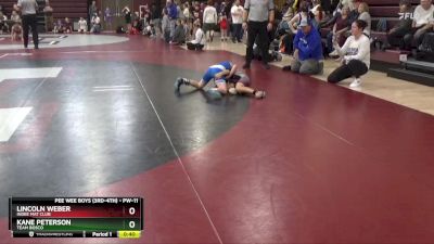 PW-11 lbs Cons. Round 1 - Kane Peterson, Team Bosco vs Lincoln Weber, Indee Mat Club