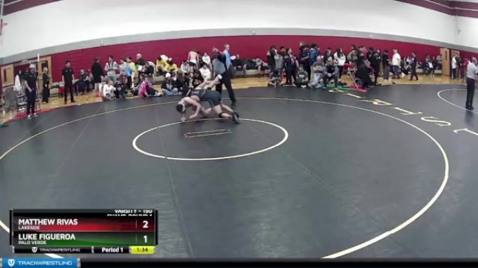 150 lbs Champ. Round 1 - Matthew Rivas, Lakeside vs Luke Figueroa, Palo ...