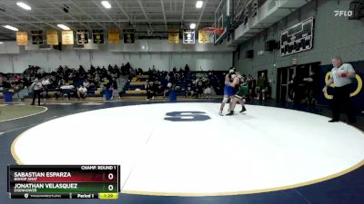 190 lbs Champ. Round 1 - Jonathan Velasquez, Eisenhower vs Sabastian Esparza, Bishop Amat