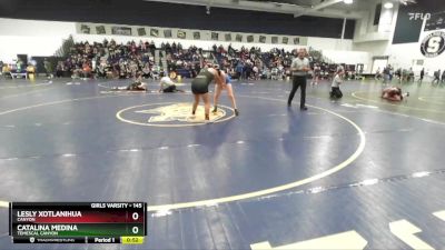 145 lbs Cons. Round 1 - Catalina Medina, Temescal Canyon vs Lesly Xotlanihua, Canyon